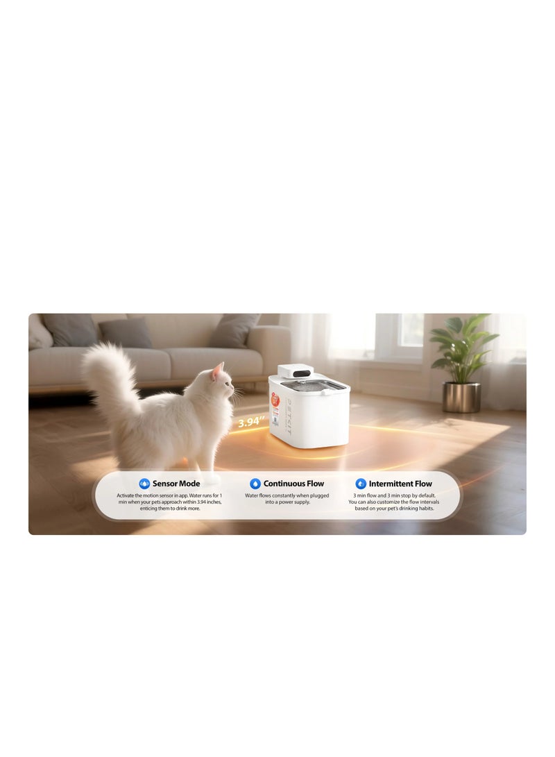 نافورة مياه أوتوماتيكية للحيوانات الأليفة من إيفرسويت ماكس الإصدار الثاني "لاسلكية" - سعة ثلاثة لترات - Image 5